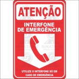 Atenção - interfone de emergência - utilize o interfone só em caso de emergência